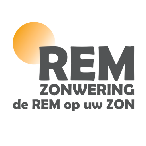 Rem zonwering Buslogo witte ronde achtergrond